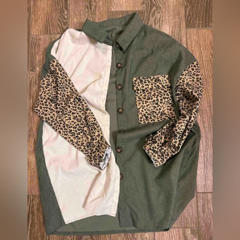 Not Available: Button-Up Shacket/Oversized Shirt - image 7